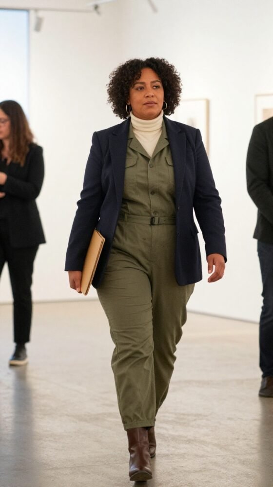 The Utility Jumpsuit and Turtleneck Layer
