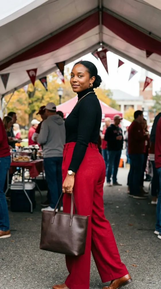 Turtleneck + Trousers + Loafers
