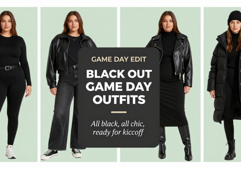 Black out football game outfits